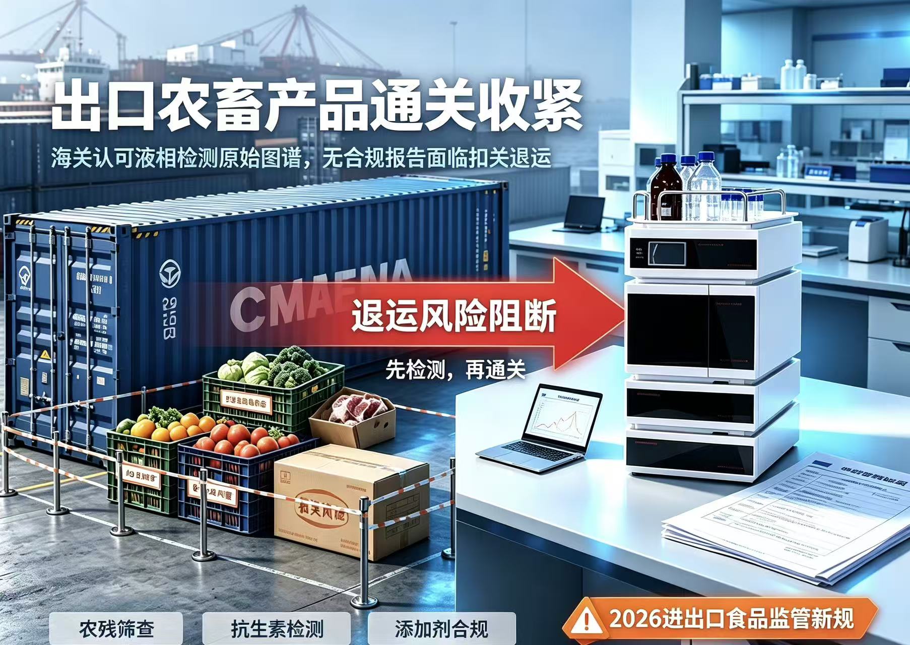2026进出口农畜产品通关收紧！海关仅认可合规液相检测原始图谱