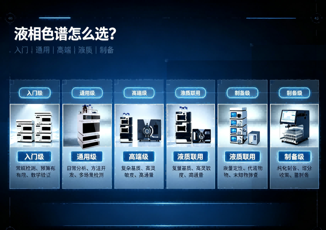 液相选型别盲目追高配！入门、通用、高端、液质、制备，分别适合谁？